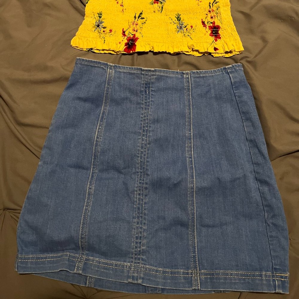 Pac Sun Jean Panel skirt
